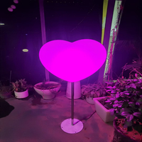 Lampes de jardin lumineuses à changement de couleur RGBW en forme de cœur, éclairage paysager pour centres commerciaux, concerts et chorales, lampe carrée en forme de cœur rouge