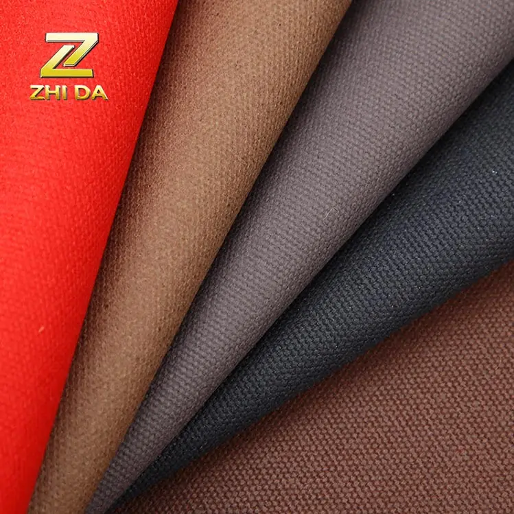 Wholesale fabric china plain waxed cotton canvas fabric for sale