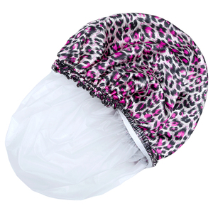 Bonnet <span class=keywords><strong>de</strong></span> Douche Écologique, Bonnets <span class=keywords><strong>de</strong></span> Douche pour Femmes, Double Couche Imperméable – Couleur Imprimée - Product Image 6