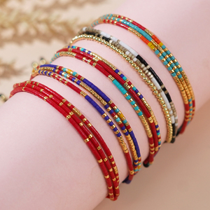 Braccialetti Boho Fatti a Mano con Perline di Vetro Miyuki, Unisex, Regolabili, Forma Geometrica, per Anniversari e <span class=keywords><strong>Amicizia</strong></span> - Product Image 3
