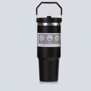 Double Wall Car Grip Handle Tumbler 20oz 30oz Travel Mug Lid Straw Anti-Slip Base for Office Home - Product Image 3