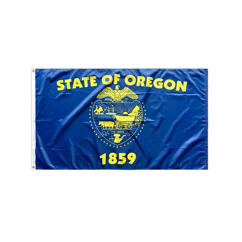すべての国のオレゴン州旗バナーインターナショナル3X5ftスクリーン印刷世界旗