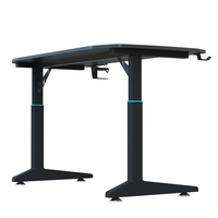 Bureau de jeu moderne Wquantum en acier inoxydable, réglable en hauteur, pour une utilisation à domicile ou au bureau