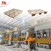 Línea de Producción de Palets de Madera Comprimida Totalmente Automática, Línea de Fabricación de Palets de Madera por Prensado en Caliente para Reciclaje de Residuos de Madera