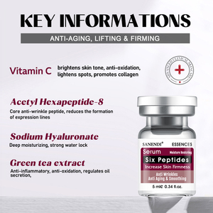 Suero Facial con Ácido Hialurónico AQUA, Ácido Hialurónico Azul VC, Péptido Líquido Puro, Hidratante, Reparador, Renovador de la Piel, OEM Privado - Product Image 4