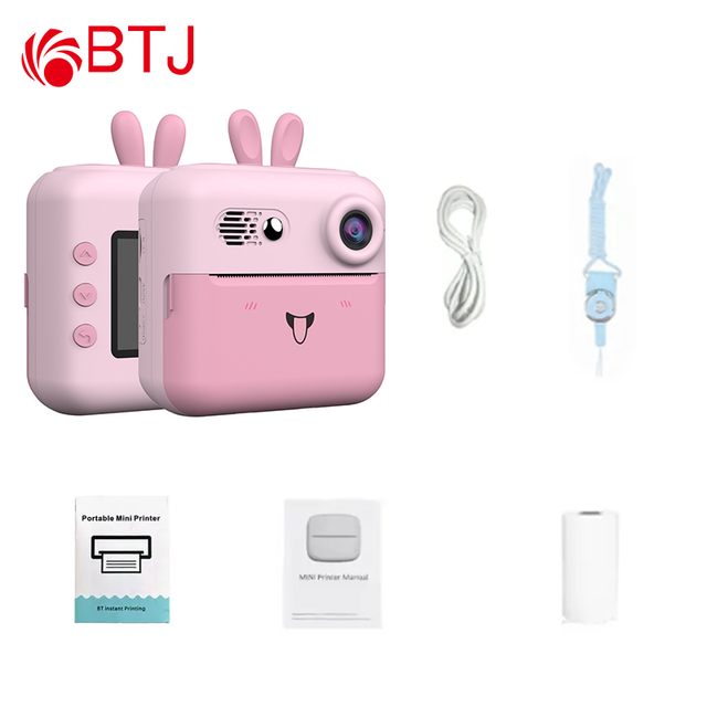 Digital Instant Photo Camera Portable  Children Photography Mini Camera Printing Paper Instant Print Camera for Kids