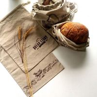 Sacs en lin naturel, idéaux pour le pain fait maison, non blanchis, réutilisables, pour le stockage alimentaire, cadeau de maison neuve, mariage