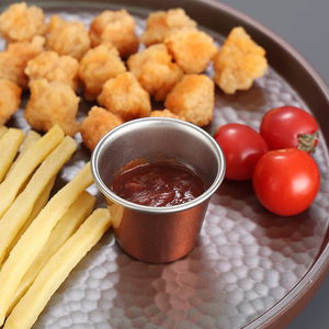 Gobelet à sauce moderne en acier inoxydable de 40 ml pour frites et sauce <span class=keywords><strong>tomate</strong></span> - Gobelet à eau écologique pour usage extérieur - Product Image 6