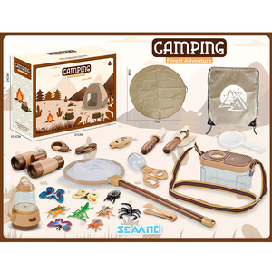 Seamind <span class=keywords><strong>Kids</strong></span> Outdoor Explorer <span class=keywords><strong>Kit</strong></span> Soft Pretend Spielen Sie Camping-Werkzeuge mit Spielzeug zelt Bunch able Pocket Fire Barbecue Set aus Kunststoff - Product Image 6