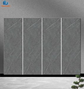 Dalle en pierre frittée effet <span class=keywords><strong>marbre</strong></span> noir mat 1000x3000mm antidérapante résistante aux acides pour sols et murs intérieurs/extérieurs modernes - Product Image 1