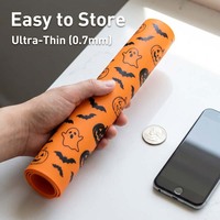 Tapis de cuisson en silicone personnalisé avec logo pour Halloween, service OEM ODM, revêtement de four antiadhésif réutilisable