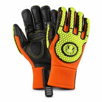 Gants de travail de sécurité personnalisables HTR Wholesale HPPE anti-coupure lisses vert-gris 260-270MM pour l'usinage