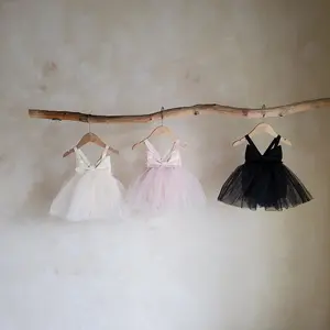 2022 summer dress for babies skirt 0-2-year-old summer girl Korean lovely suspender skirt baby solid color dress pink