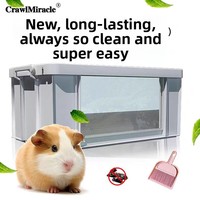 Terarium Kaca Transparan Berkualitas Tinggi untuk Reptil, Termometer Digital Model L730, Ventilasi, Gaya Kartun untuk Hewan Peliharaan