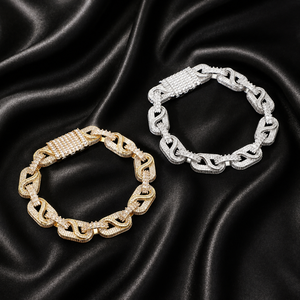 Pulsera de Plata 925 con Moissanita de Corte Brillante Engastada en Bisel, Estilo Hip Hop, Unisex, para Uso Diario y Moda Urbana, Joyería de Moda - Product Image 5
