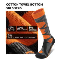 Chaussettes de sport extensibles professionnelles personnalisées, antidérapantes, longues chaussettes de ski aux genoux, logo personnalisé