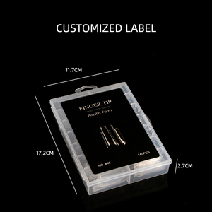 Thin Clear Crystal Full Cover <b>Nail</b> Dual Forms Paperless Quick Building Gel <b>Extension</b> Mold Tips - Product Image 6