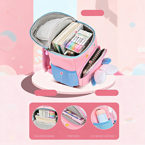 New Cartoon Fashion Toddler School <b>Backpack</b> with Zipper Closure and Physiological Curve Back to Reduce Spine Burden - Product Image 4