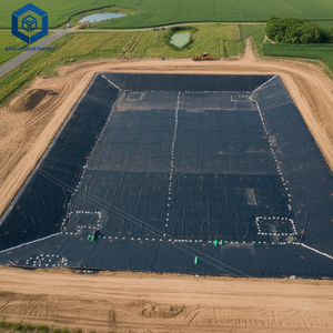 Rouleaux de géomembrane HDPE pour revêtement de barrage, <span class=keywords><strong>prix</strong></span> de la feuille HDPE 500 microns pour réservoir - Product Image 1