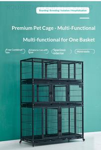 Toz Boya Kaplamalı, Katlanabilir, Çevre Dostu, Dayanıklı ve Yer Tasarruflu, Çok Katmanlı, İstiflenebilir Metal Köpek Kafesi - Product Image 4