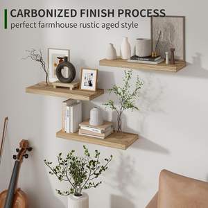 Étagères murales en bois naturel personnalisées en usine, étagères en bois multifonctionnelles <span class=keywords><strong>pour</strong></span> armoire, petits objets, plantes, bougies - Product Image 2