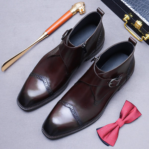 Botas Martin de Marca de Alta Gama con Cierre de Cuero Genuino, Tendencia Ejecutiva, Estilo Británico de Lujo Ligero, Botas Formales a la Moda - Product Image 5