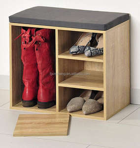 Armoire à chaussures moderne de luxe avec banch 3 + 2 niveaux Banc de siège en tissu - Product Image 3