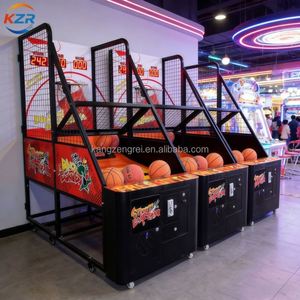 เครื่องยิงบาสเก็ตบอลแบบหยอดเหรียญสำหรับถนนการค้า  เกมอาร์เคดพับได้ บรรเทาความเครียด หรูหราสำหรับผู้ใหญ่และเด็ก - Product Image 4