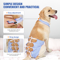 Traje de recuperación para perros de algodón con tirantes, anti-lamido, para después de cirugía, ropa fisiológica para destete, ajustable, elegante, tallas S-XL, universal.