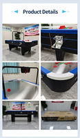 Table de hockey sur air de 8 pieds pour salle de jeux à domicile avec marqueur électronique, pieds réglables, surface ignifuge, certifiée CE, ventilateur