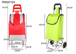 Chariot de <span class=keywords><strong>courses</strong></span> pliable réutilisable en polyester 600D avec logo personnalisé, écologique, <span class=keywords><strong>pour</strong></span> supermarché, vente en gros - Product Image 6