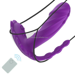 Sexspielzeug-Vertrieb Vibrations-Strap-On-<span class=keywords><strong>Dildo</strong></span> <span class=keywords><strong>Panty</strong></span>-Vibrator mit Fernbedienung Wiederaufladbarer Vibrations-Slip - Product Image 2