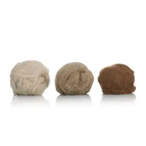 Hot Sale brown supersoft dyed scoured sheep wool fiber