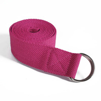 Vente en gros usine : Sangle et corde de yoga pour étirements, accessoire de fitness, motif uni, longueurs 1,8m, 2,5m, 3m en stock
