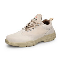 Chaussures de sécurité basses de haute qualité pour l'industrie minière, en faux daim, semelle en acier, anti-écrasement, anti-perforation, chaussures de sécurité