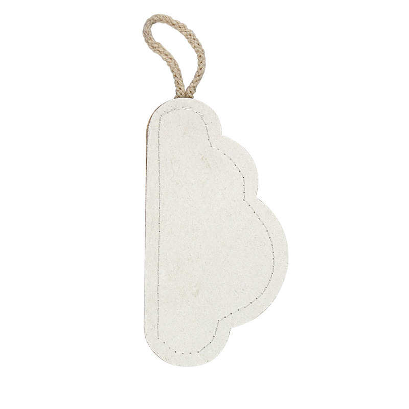 Éponge loofah en forme de nuage, pulpe de bois et coton, 7*13cm