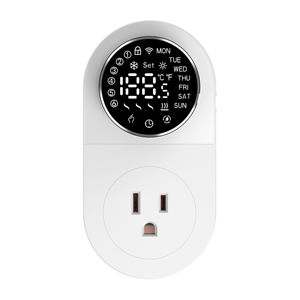 Thermostat électrique intelligent à brancher Affichage OLED Contrôle vocal et application Wi-Fi Maison Garage Voiture Hôtel Utilisation Systèmes de chauffage par le sol en plastique - Product Image 4