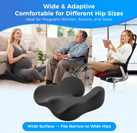 Coussin de siège en mousse à mémoire de forme haute densité avec bord avant incliné pour chaise de bureau, confort pour les longues sessions et soutien des jambes