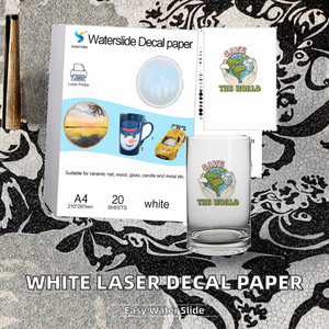 YUANTENG YT-LW Laser Water Slide Decal Transfer Paper White Color Transparent Waterslide <b>Sticker</b> for <b>Glass</b> Cup/ - Product Image 2