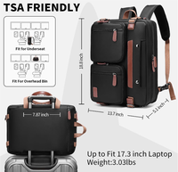 Sac à dos noir pour ordinateur portable de style business pour hommes, porte-documents de travail en feutre avec pochette pour ordinateur tablette, sac et étui