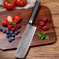 Couteau de Chef Forgé en Acier Damas VG10 de 7 Pouces, Compatible Lave-Vaisselle, Manche Nid d'Abeille Personnalisé, Couteau de Cuisine pour Usage Domestique, Vente en Gros