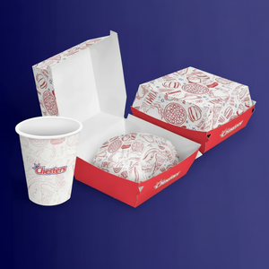 Cajas para Hamburguesas Impresas Personalizadas al por Mayor |   Cajas de comida para llevar de papel de calidad alimentaria para restaurantes - Product Image 1