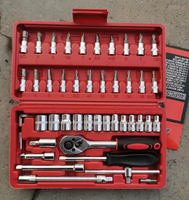46 en 1 Combinaison Outil de Réparation 46Pcs Mécanicien Clé à Douille Ensemble d'Outils Pour Voitures Motos Et Vélos