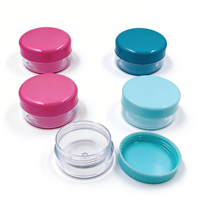 Mini pot rond en plastique PS avec couvercle noir, capacité 3g 5g 3ml 5ml, pour le stockage de concentrés cosmétiques, modèle CXT-088, moulage par injection