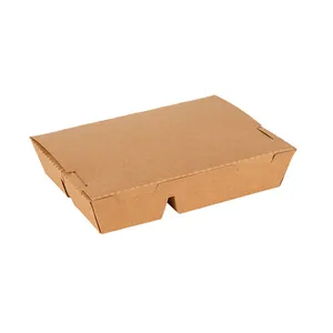 Kotak kemasan kertas Takeout sekali pakai logo khusus kotak Sushi Takeaway makanan