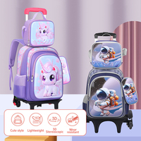 2025 vente chaude fabricants garçon enfants cartable sac à dos fille sac à dos enfants chariot sac d'école avec roues et poignée