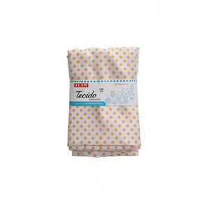 Tessuto a pois Ilan 100x150 cm bianco con pois dorati per artigianato e cucito - Product Image 2