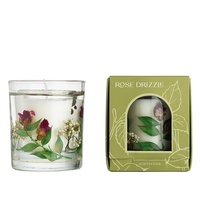 RTS Weihnachts duft kerze Transparente klare Gel-Soja-Wachs kerzen mit getrockneter Blumen dekoration Kerzen hand geschenkset