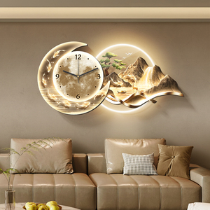 Quadri Decorativi di Alta Gamma per Soggiorno, Orologio con Incisione Acrilica, Decorazione Moderna di Lusso, Dipinto Artistico da Parete con LED - Product Image 3