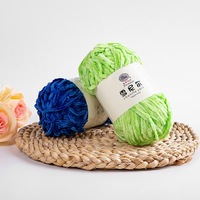 Fil mélangé en polyester chenille chaud, teint et écologique, pour le crochet à la main DIY, le crochet de velours doré, les chaussures, les poupées, les écharpes, les couvertures